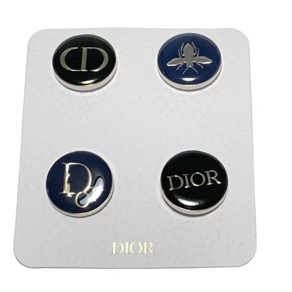 DIOR/ChristianDior - Black Silver Hardware Brooch 119-071725 - Picture 1 of 4